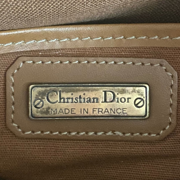 Christian Dior Vintage Crossbody Bag Brown Honeycomb Monogram Coated Canvas - Picture 3 of 12